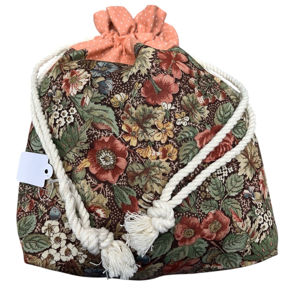 Floral Drawstring  Bag